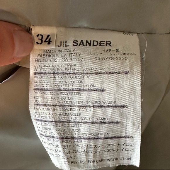 Jil Sander Cotton Jacket Size 34 (US 2) Hidden Snap Closure with Pockets - Picture 11 of 15